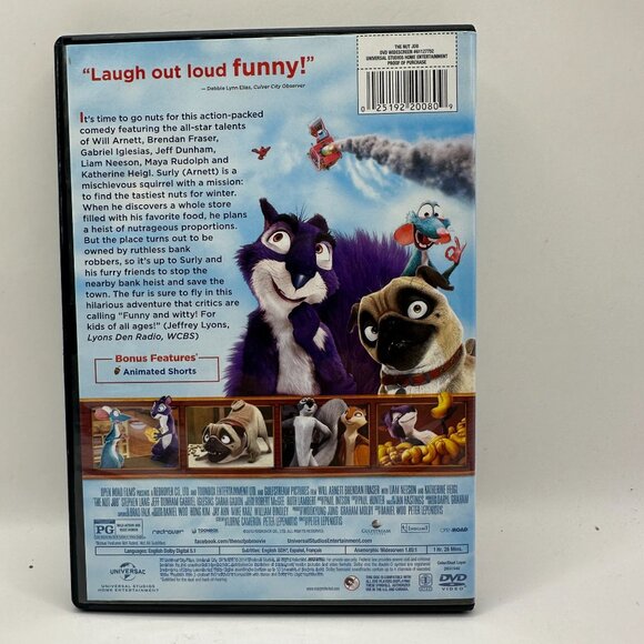 The Nut Job DVD With Bonus Features Rated PG Widescreen Universal Pictures - Picture 2 of 3